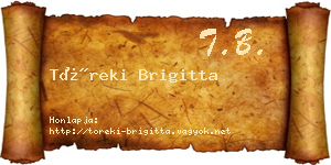 Töreki Brigitta névjegykártya