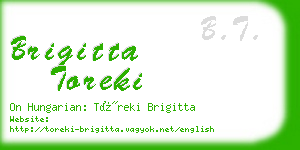 brigitta toreki business card